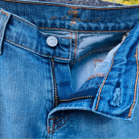 7 For All Mankind Low Rise‎ Jeans Women Size 28 Blue Cotton Distressed - Picture 4 of 12